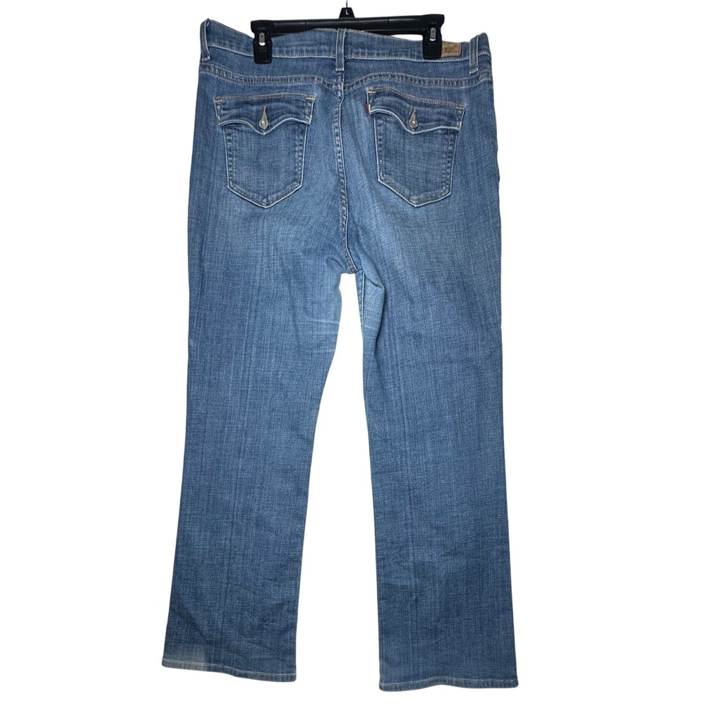 Levis 512 Perfectly Slimming Trouser Jeans Bootcut Flap Pocket Blue Size 16M - Picture 3 of 13